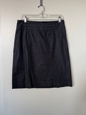 LOFT Black Denim-Style Pencil Skirt